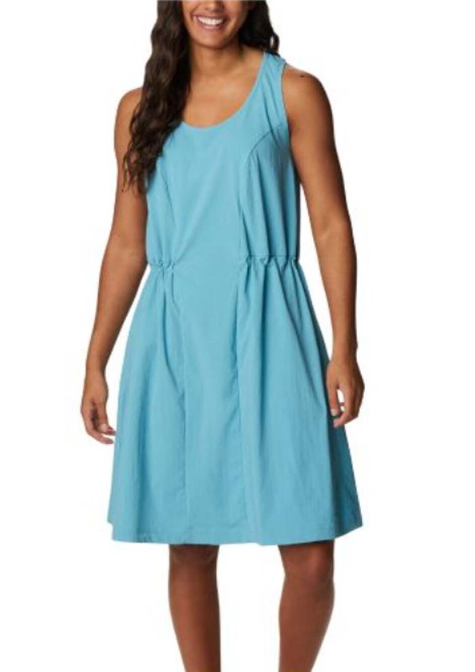 Columbia NEW On the Go Dress Blue 1X outdoor hiking nylon omni-shade UPF summer